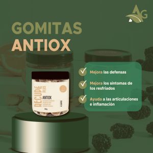 Gomita Funcional «Antiox» (Jengibre + Miel de Abeja+ Cúrcuma y Vitamina C)
