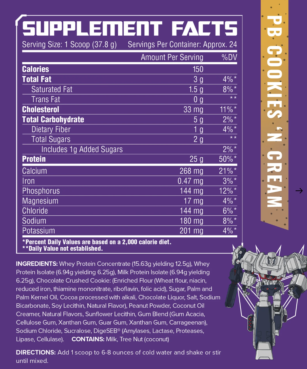 Proteína High-Quality Blend sabor Milk Chocolate Cookies 'n Cream 24 servidas - Imagen 2